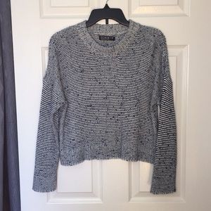 Cotton On Marled Long Sleeve Crop Sweater x-small